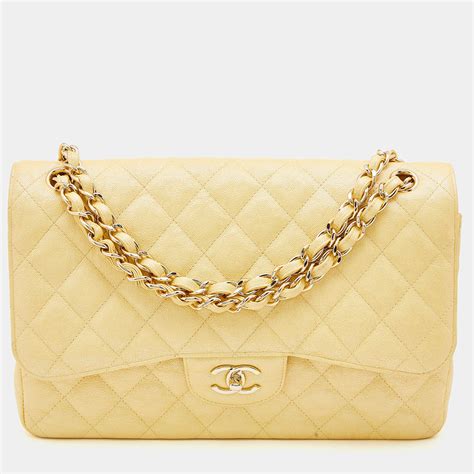 chanel handbag yellow|chanel medium flap bag.